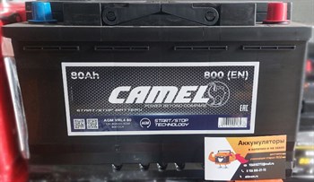 CAMEL AGM Stop&Go 80 А/ч 800 А о.п. AGMVRL480 - фото 6983