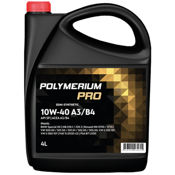 POLYMERIUM PRO 10W-40 A3/B4, 4 л plmp1040a3sl4 - фото 7141