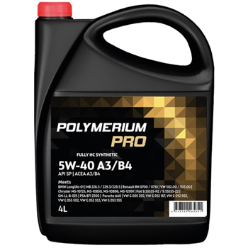 POLYMERIUM PRO 5W-40 A3/B4, 4 л plmp540a34 - фото 7167