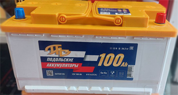 Подольские Аккумуляторы 100 А/ч 810 А о.п. PAZ100.0 - фото 7632