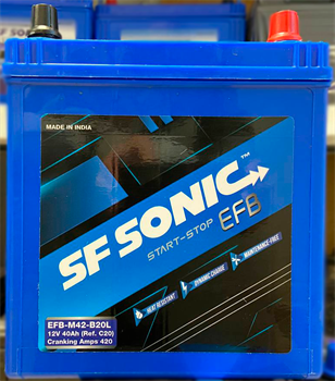 EXIDE SF SONIC EFB Asia 40 А/ч 420 A (42B20L) о.п. тонк. клеммы EFB-M42B20L