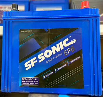 EXIDE SF SONIC EFB Asia 50 А/ч 520 A (55B24L) тонк.кл о.п. 55B24L