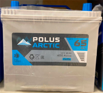 POLUS ARCTIC 65 А/ч 600 А о.п. бортик PA70D23L CCA