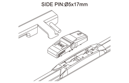 Адаптер SIDE PIN: Ø5x17mm / Ø5x22mm