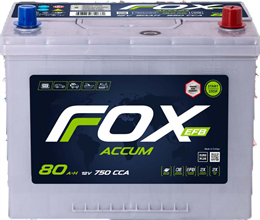 Fox ASIA EFB 80 А/ч 750 А о.п.