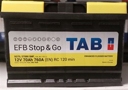 TAB EFB Stop&Go 70 А/ч 760 A о.п.