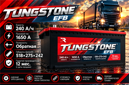 TUNGSTONE DYNAMIC EFB 240 А/ч 1650 А о.п. конус TEF24030